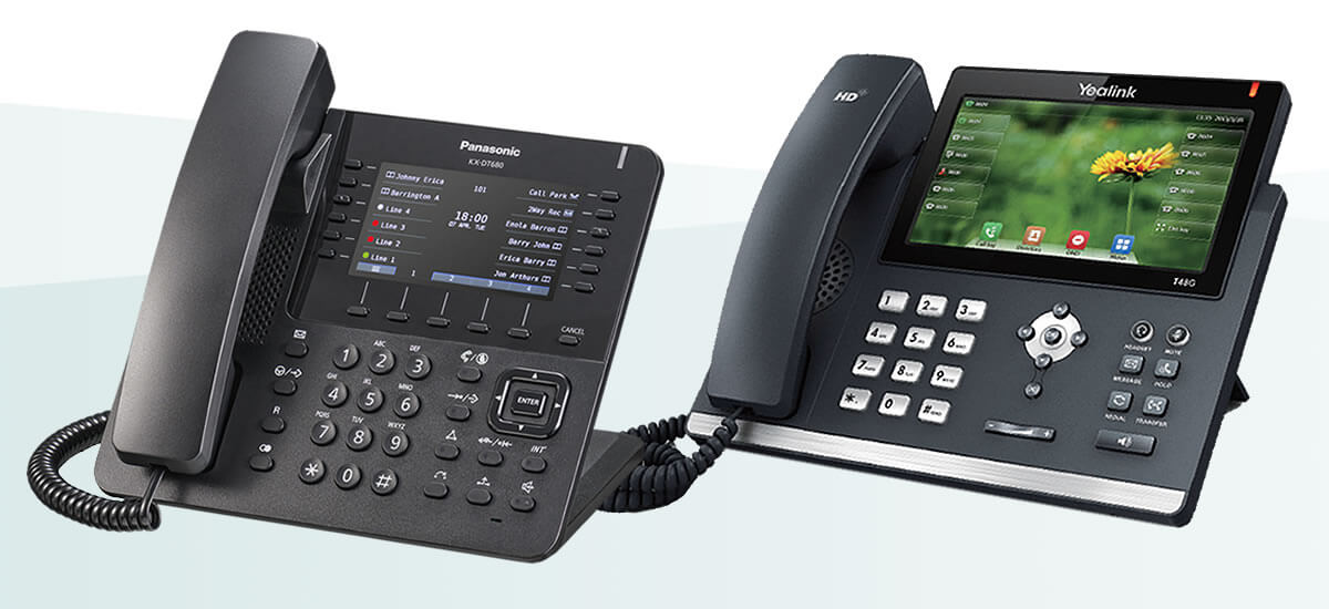 yealink-t48-voip-telephone-and-panasonic-kx-dt680b-telephone-with-lcd-display